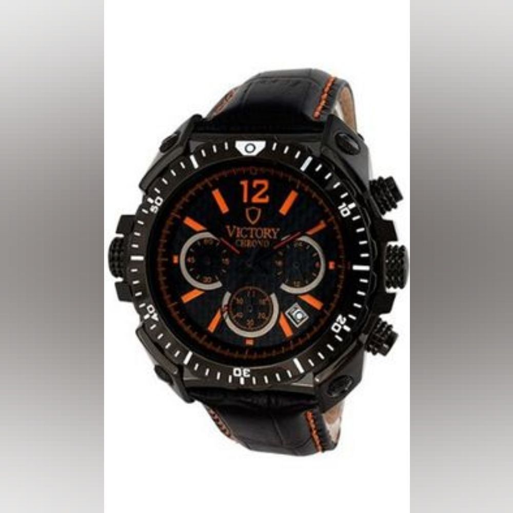 Victory Instruments V-Circuit Chronograph Orange/Black Sport 5102 Men's Watch‎
